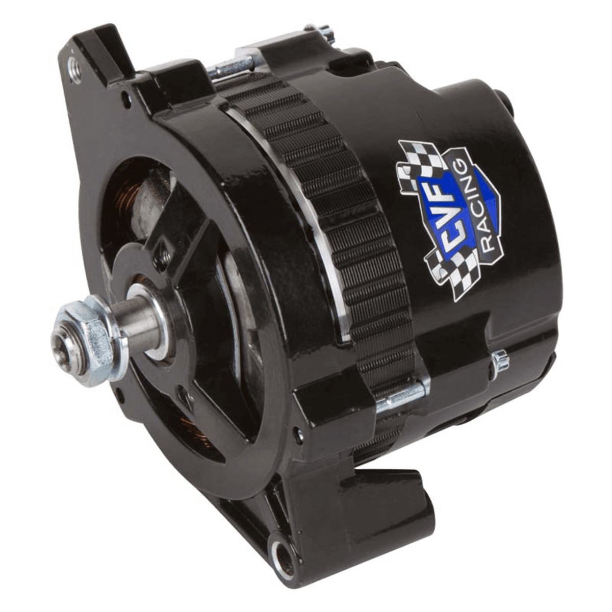 CVF GM CS130 1-Wire 140 AMP Alternator - Black Powdercoat