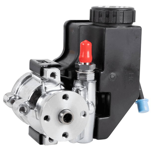 CVF GM Type II Power Steering Pump w/ Attached Plastic Reservoir - Chrome