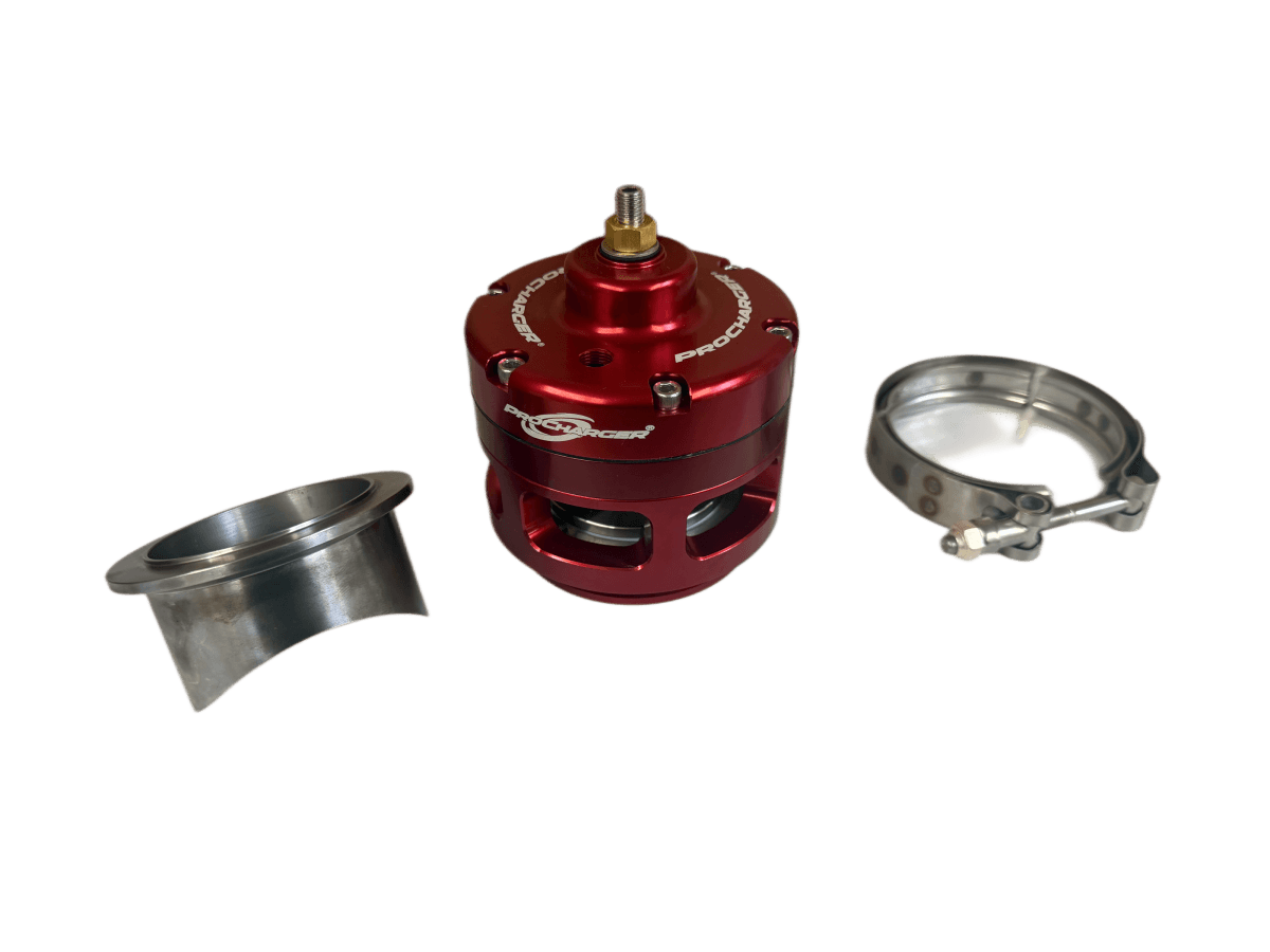 ATI Red Race Bypass Valve With V-Band Mounting Hardware - Open (Steel Flange)