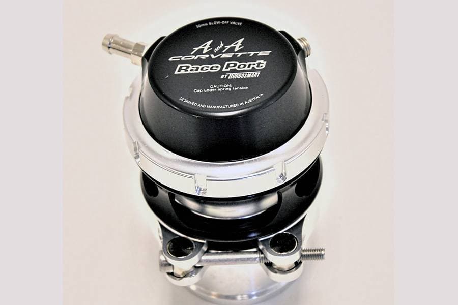 A&A Corvette 50 MM Raceport Aluminum Blow-Off Valve - Anodized Black - With Install Kit