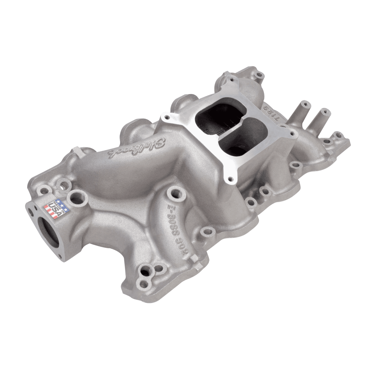 Edelbrock Performer RPM E-Boss Dual Plane Intake Manifold for SBF 302 w/ Cleveland Heads