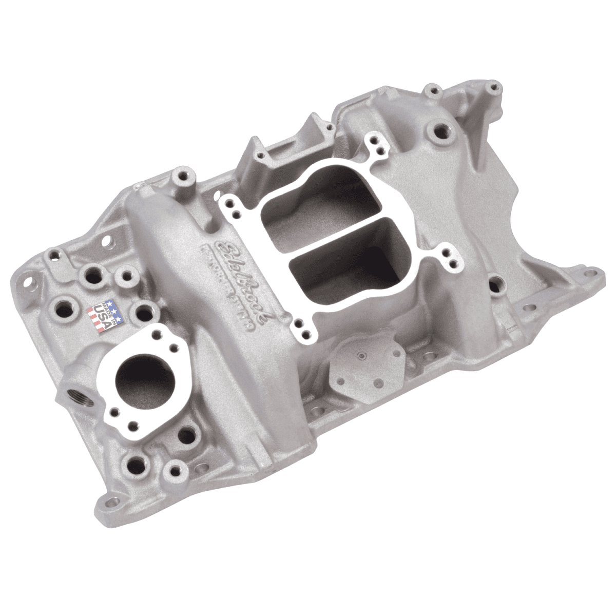 Edelbrock Performer Dual Plane EGR Intake Manifold for SBM 318/340/360 - Square/Spread Bore