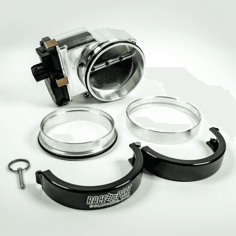 Nick Williams Drive-By-Wire 103mm Clamshell Clamp Natural Throttle Body DBW w/ Weld Ferrules  