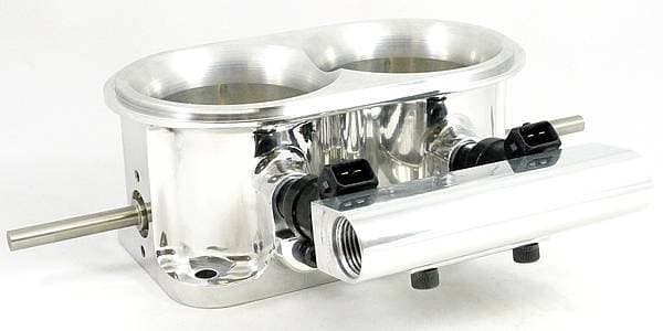 Accufab 2-Barrel Dual 3.50" Blade Mountain Motor Throttle Body w/ Fuel Rail