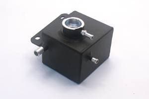 Aluminum Coolant Turbo Header Expansion / Fill Tank 2001-2015 Subaru WRX & STi - Black Powdercoated