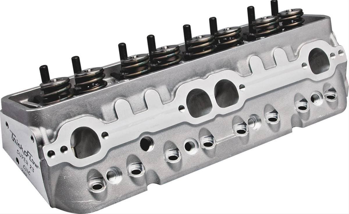 Trickflow Super 23® Cylinder Heads, SB Chevy, 215cc Intake, 72cc Chambers, 420lb, Chromoly