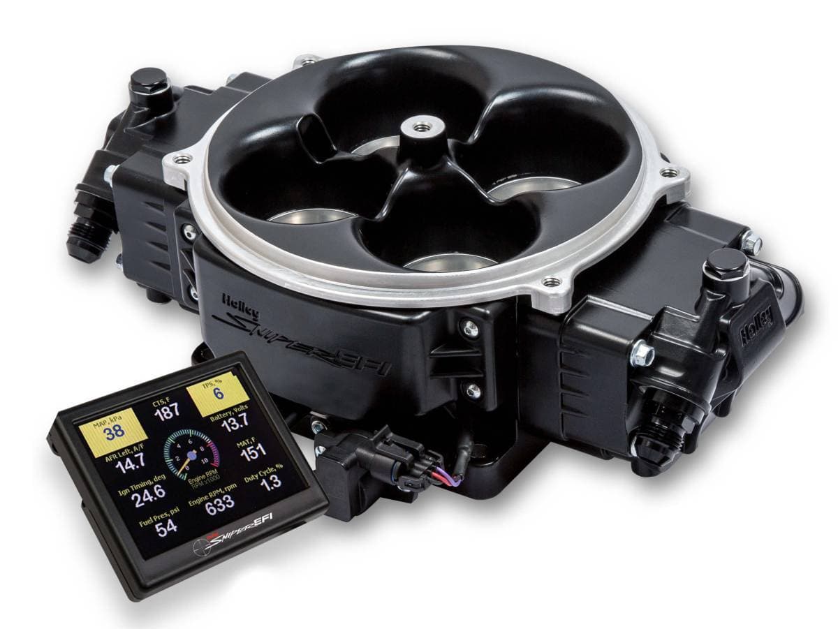 Holley Sniper EFI Stealth 4500 Self-Tuning Fuel Injection Kit - Black Ceramic