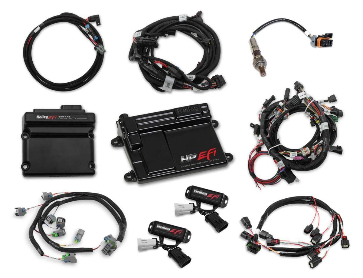 Holley HP EFI Fuel Injection System & Ti-VCT Controller Kit - Ford Coyote Engines 2011-2017 NTK O2 Sensor